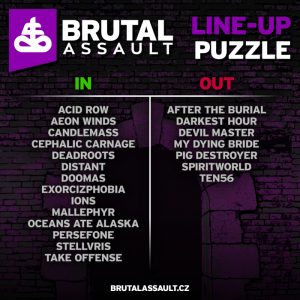 BRUTAL ASSAULT - zmiany w składzie, podział na dni