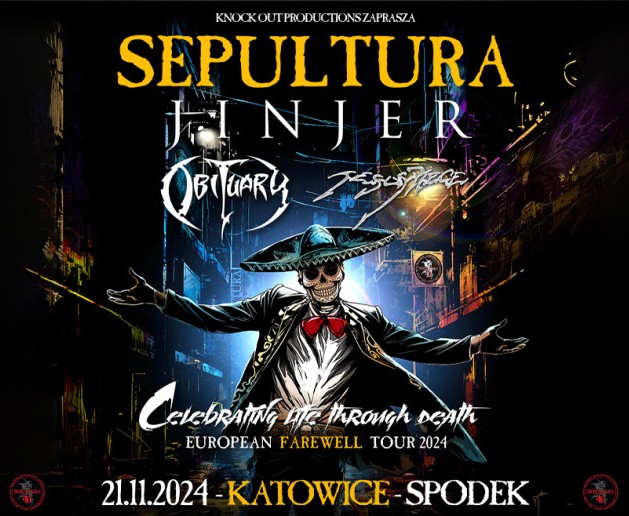 SEPULTURA, JINJER, OBITUARY, JESUS PIECE – 21.11.2024, Spodek, Katowice